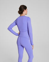 SPANXshapeâ„¢ Get Moving Long Sleeve Top with SecretSweat Tech | Light Amethyst